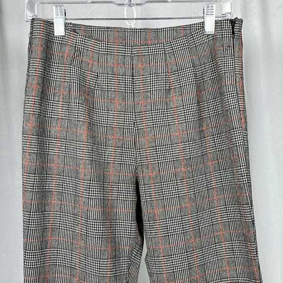 Free People Mini Kick Flare Plaid Cropped Pants. - Picture 5 of 9